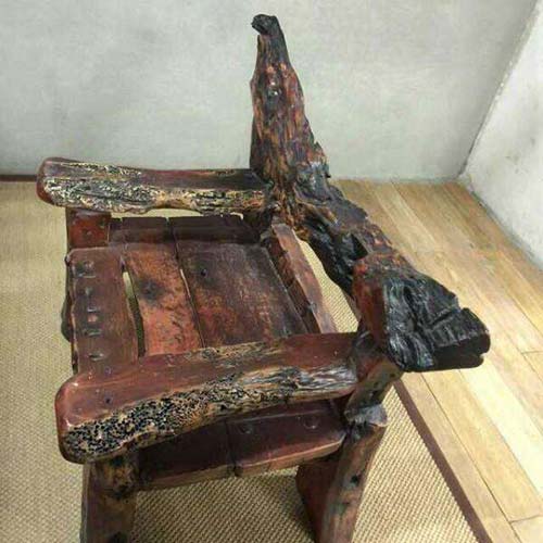 水泥仿木椅子
